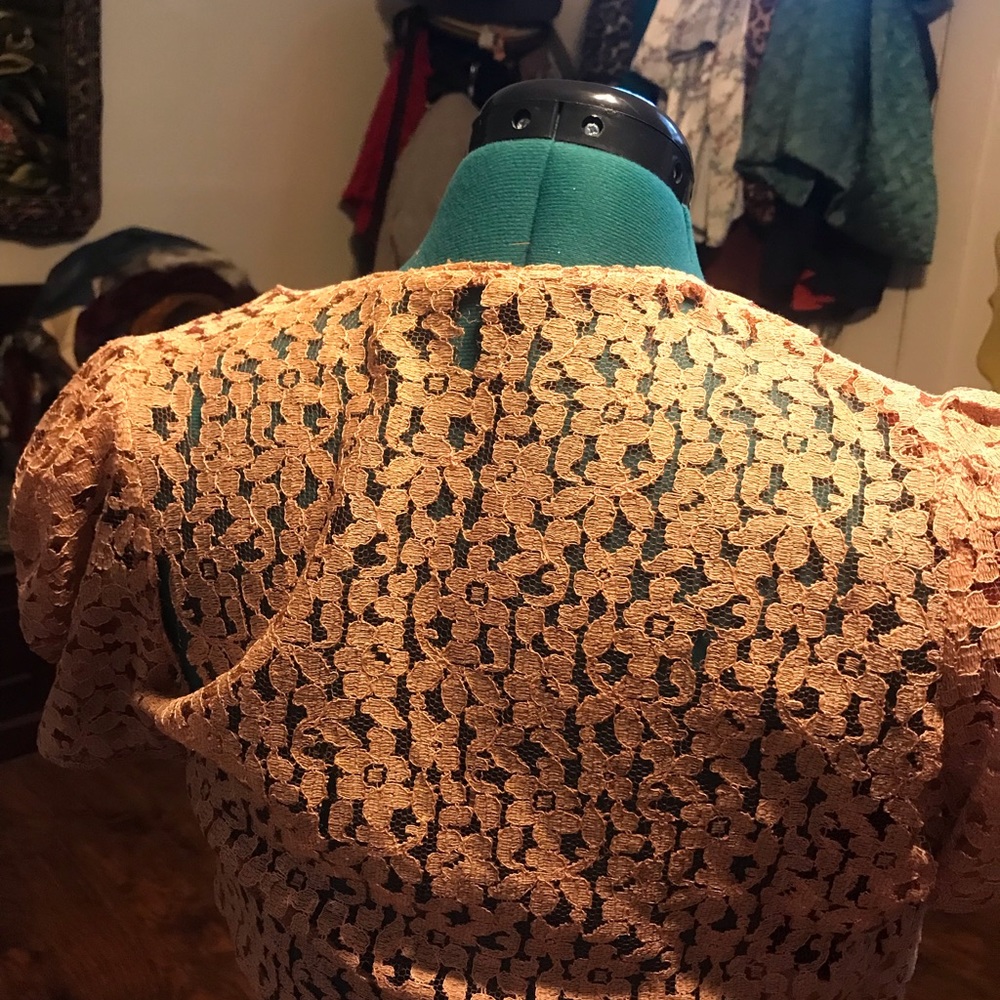 Vintage lace and velvet dress with shrug- Needs lots of TLC! - Picture 9 of 11